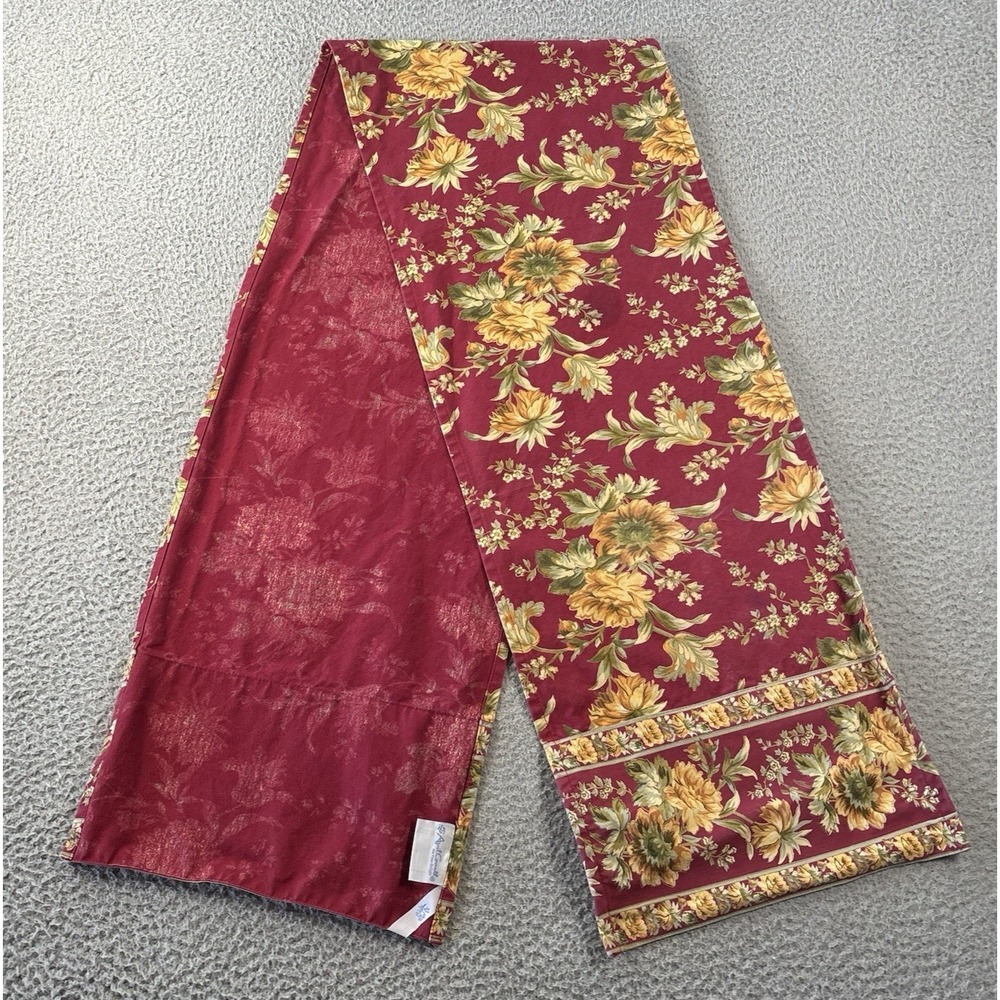 April Cornell Table Runner 68x12  Sunflowers Floral Red Yellow Green Cotton